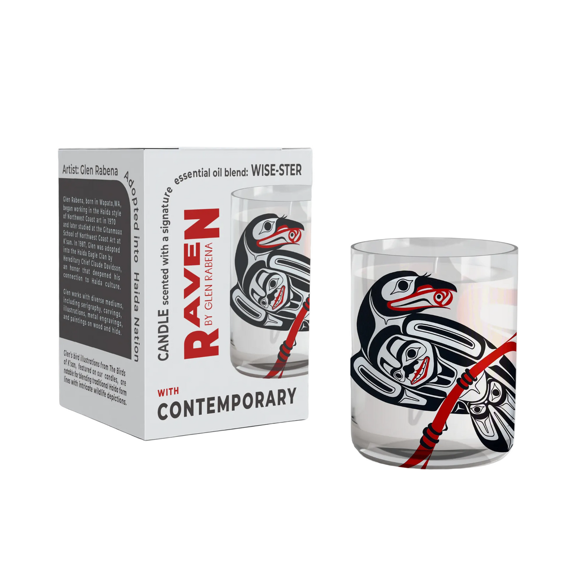 Indigenous Art Essential Oil Candle | Raven