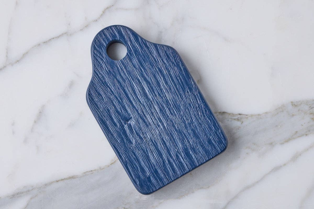 Small Dutch Cheese Board with Spreader - Navy Blue