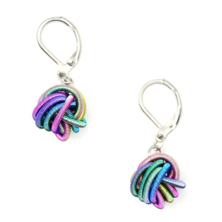 Rainbow Knot Dangle Earrings