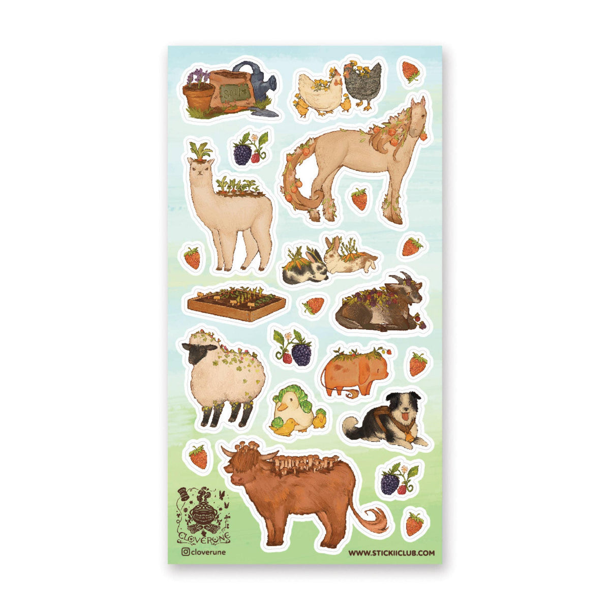 Fuzzy Farmers Sticker Sheet
