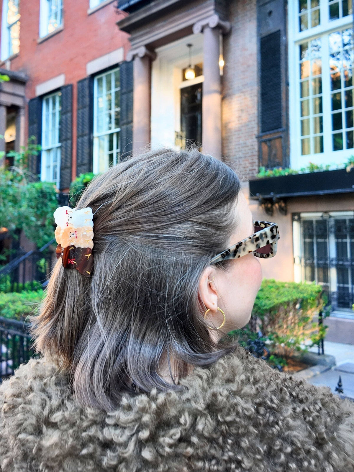 Hand-Painted Mini Puppies Claw Hair Clip | Eco-Friendly