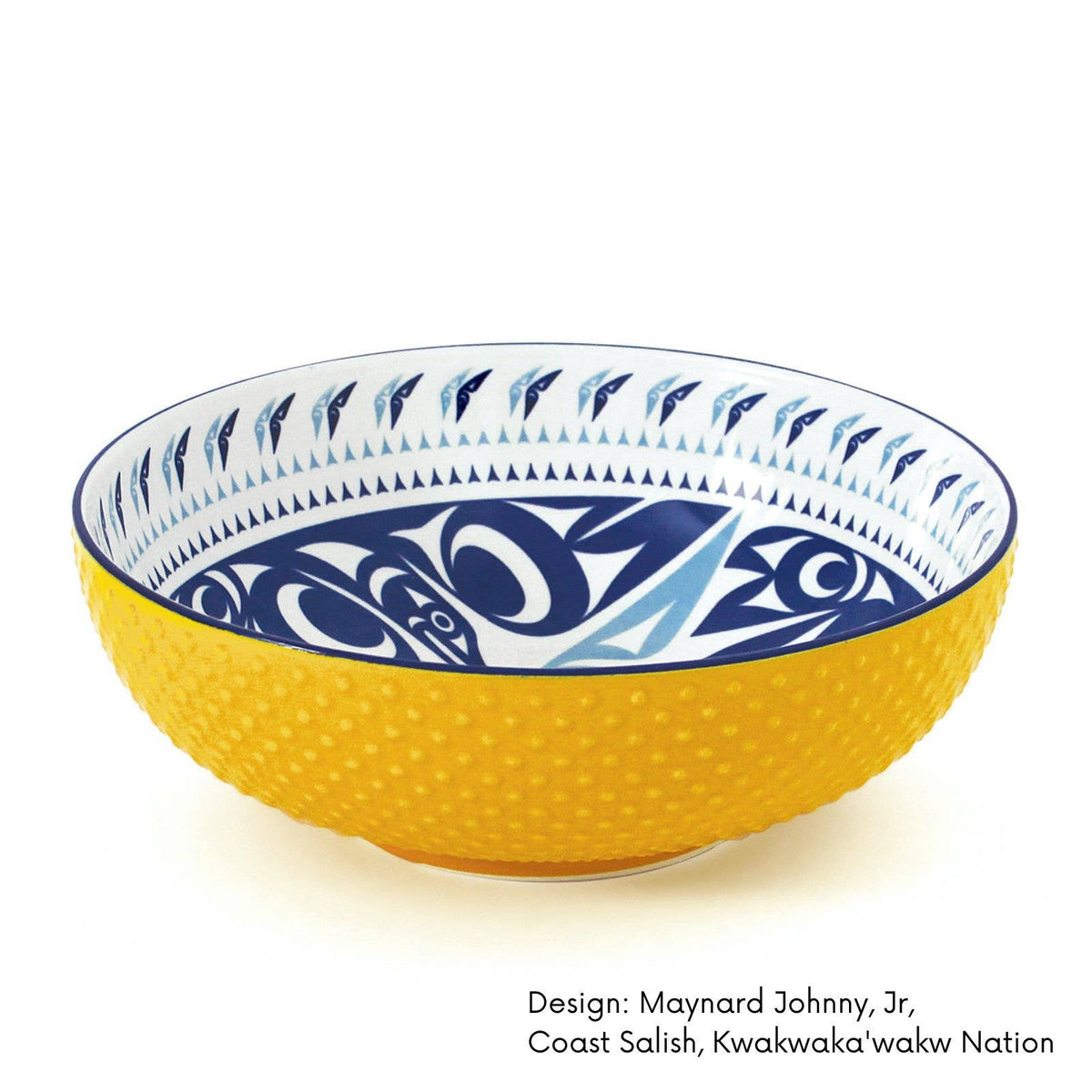 Serving Bowl with Contemporary Indigenous Artwork