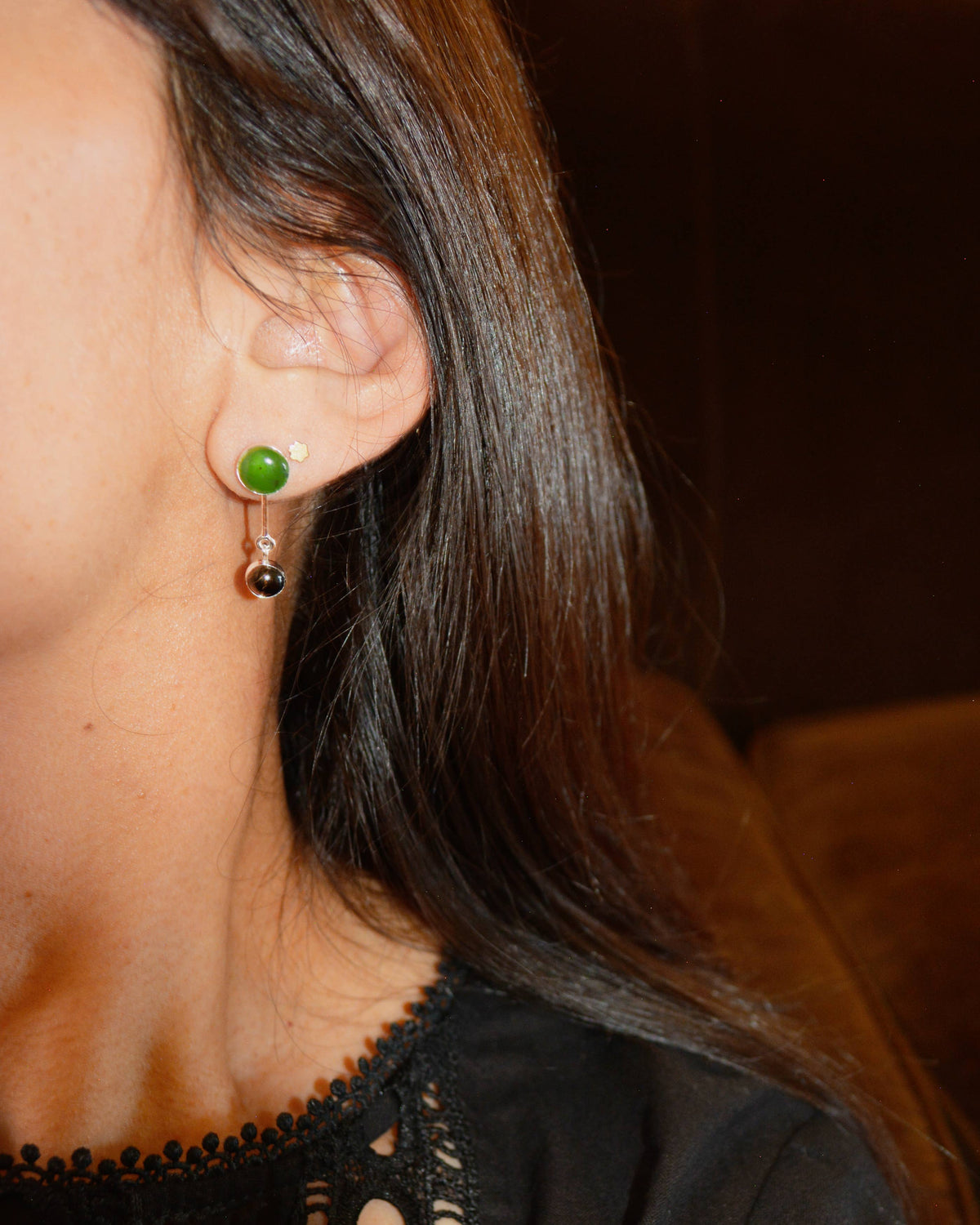 Jade Onyx Dangles