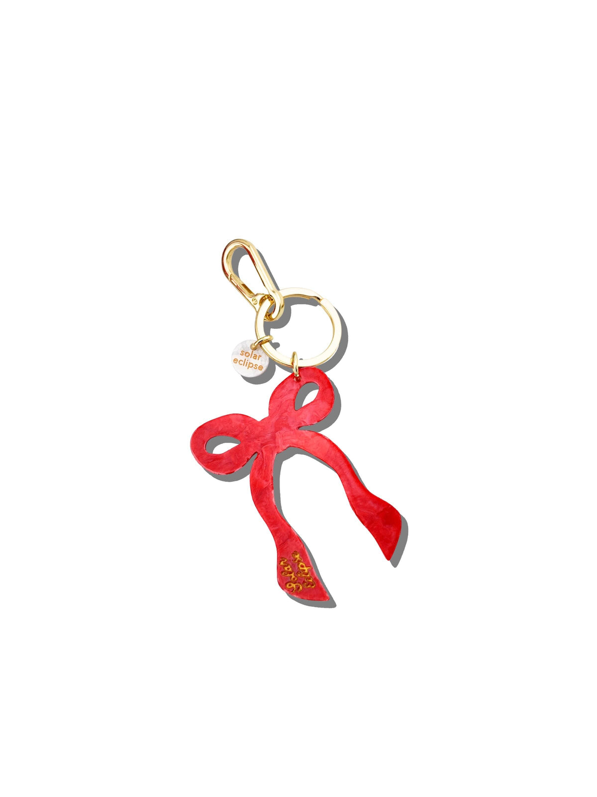 Hand-painted Coquette Bow Bag Charm + Keychain