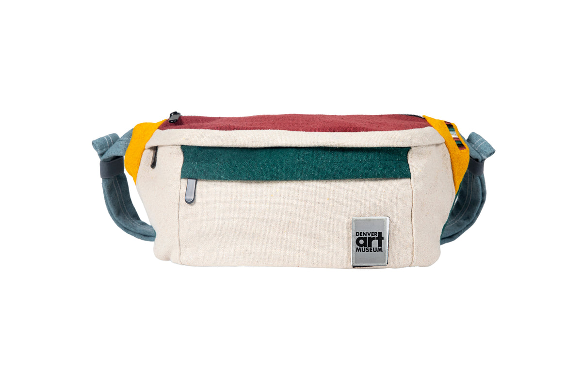 The Reveller Boho Cream Fanny Pack with Denver Art Museum Patch