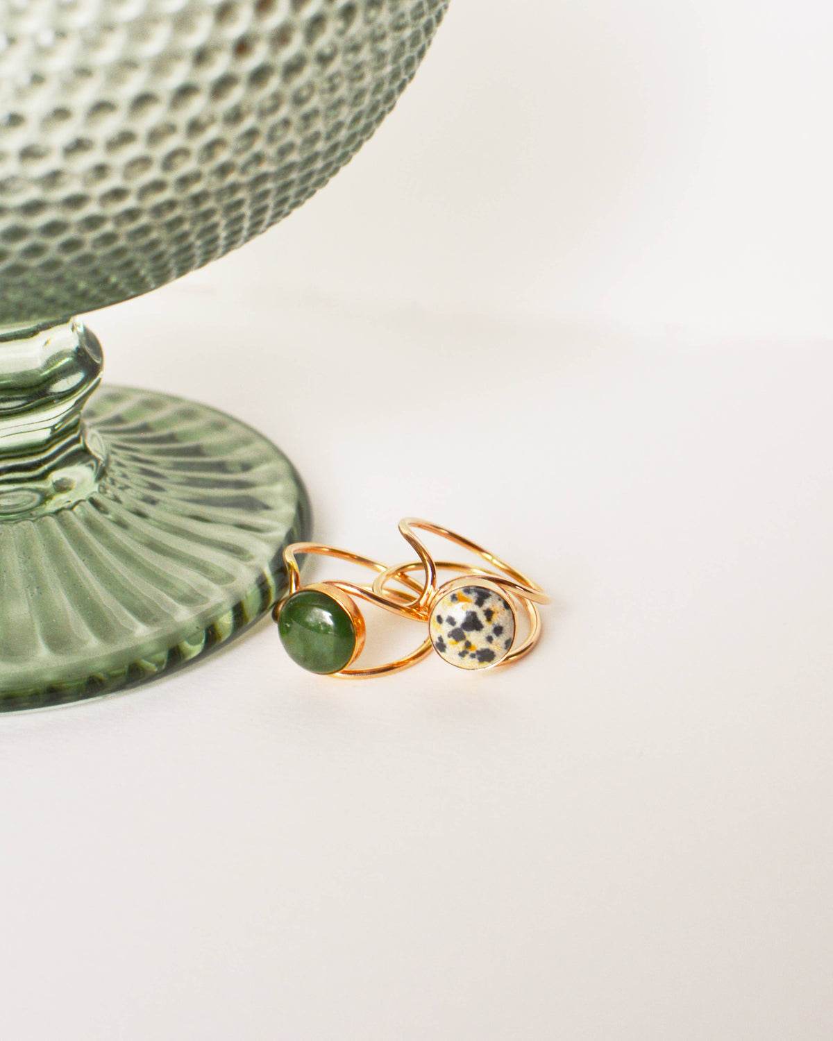 Lasso Ring, Dalmatian Jasper