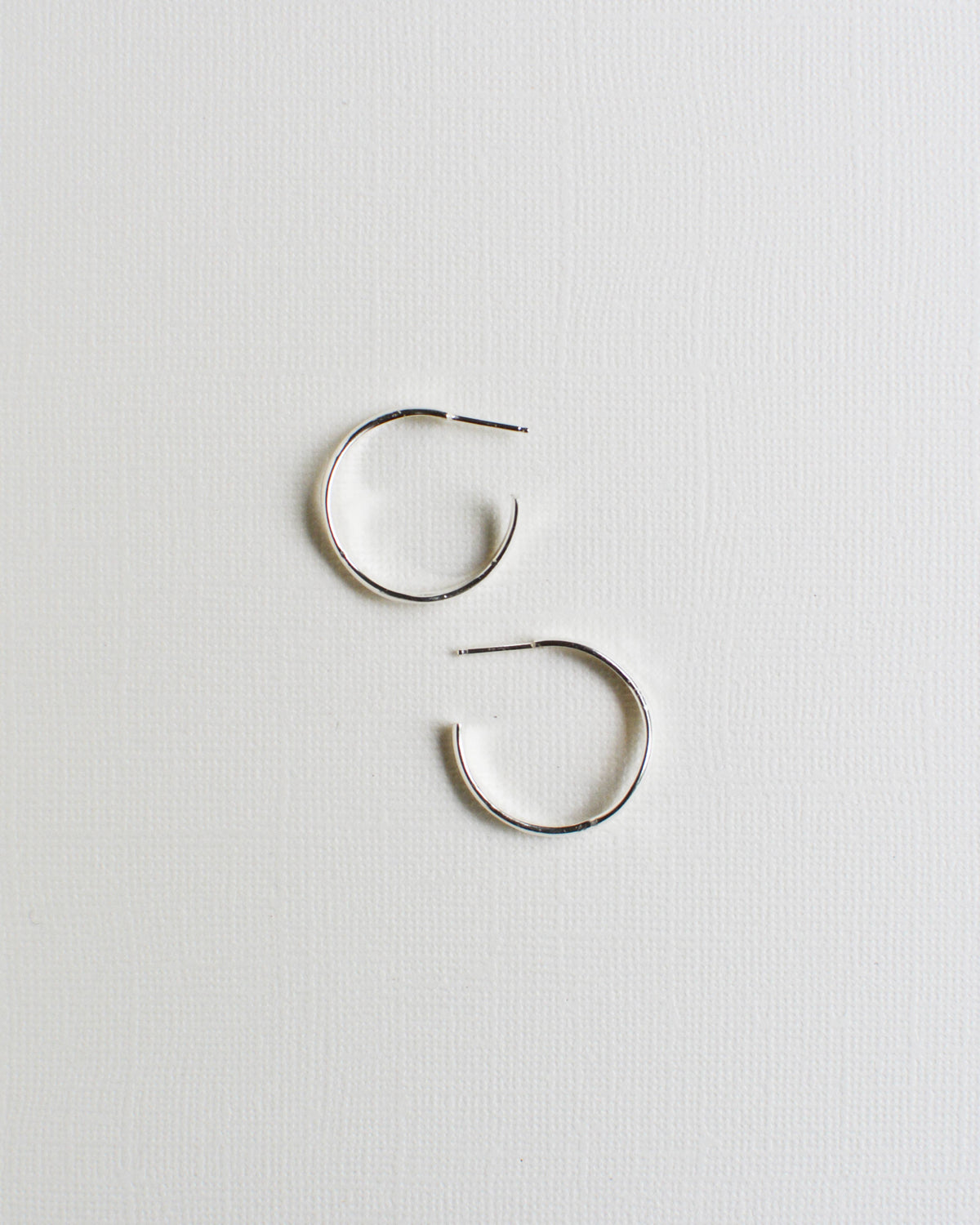 Silver Heli Hoops