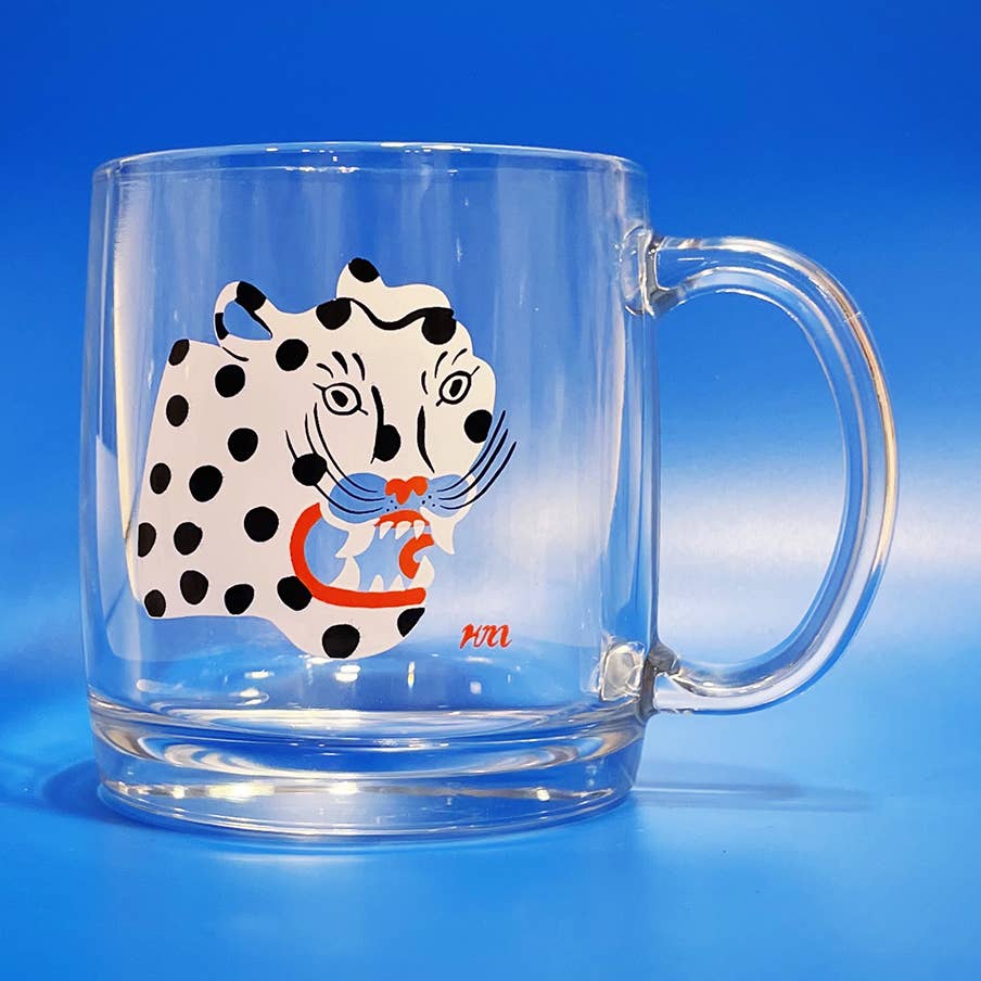 Cheetah Glass Mug