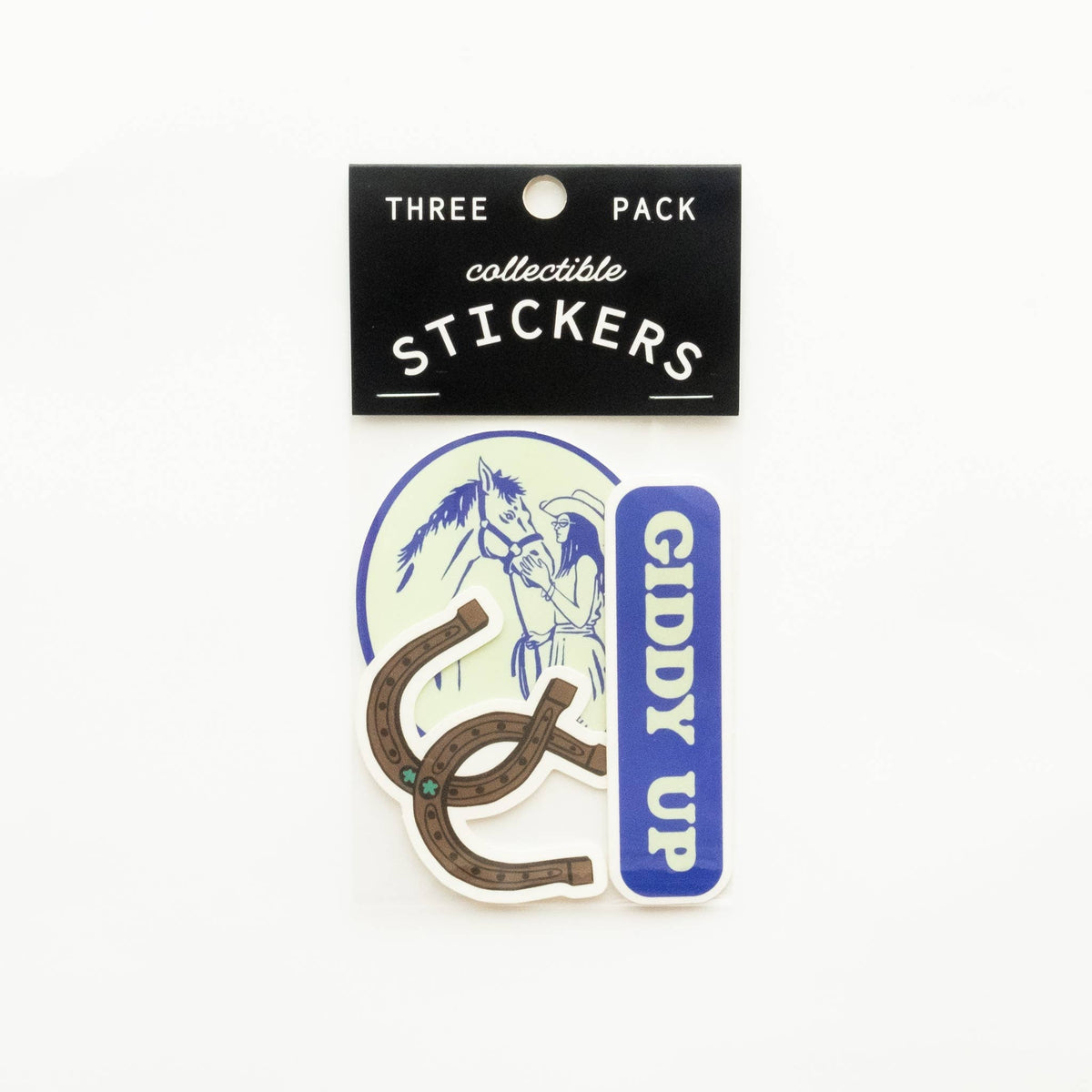 Giddy Up Vinyl Sticker Three-Pack-Cowgirl Theme