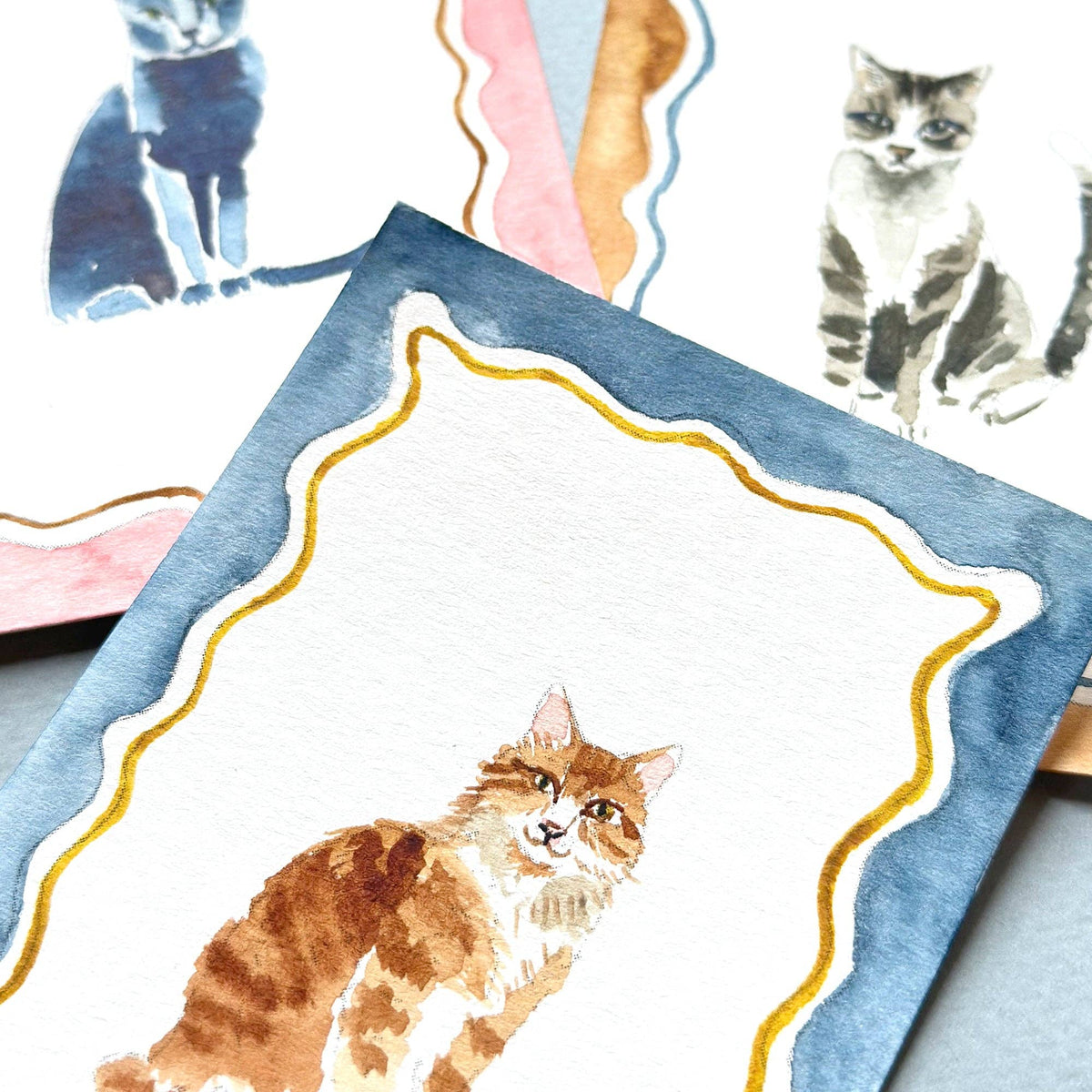 Mini Watercolor Painting Kit: Cats