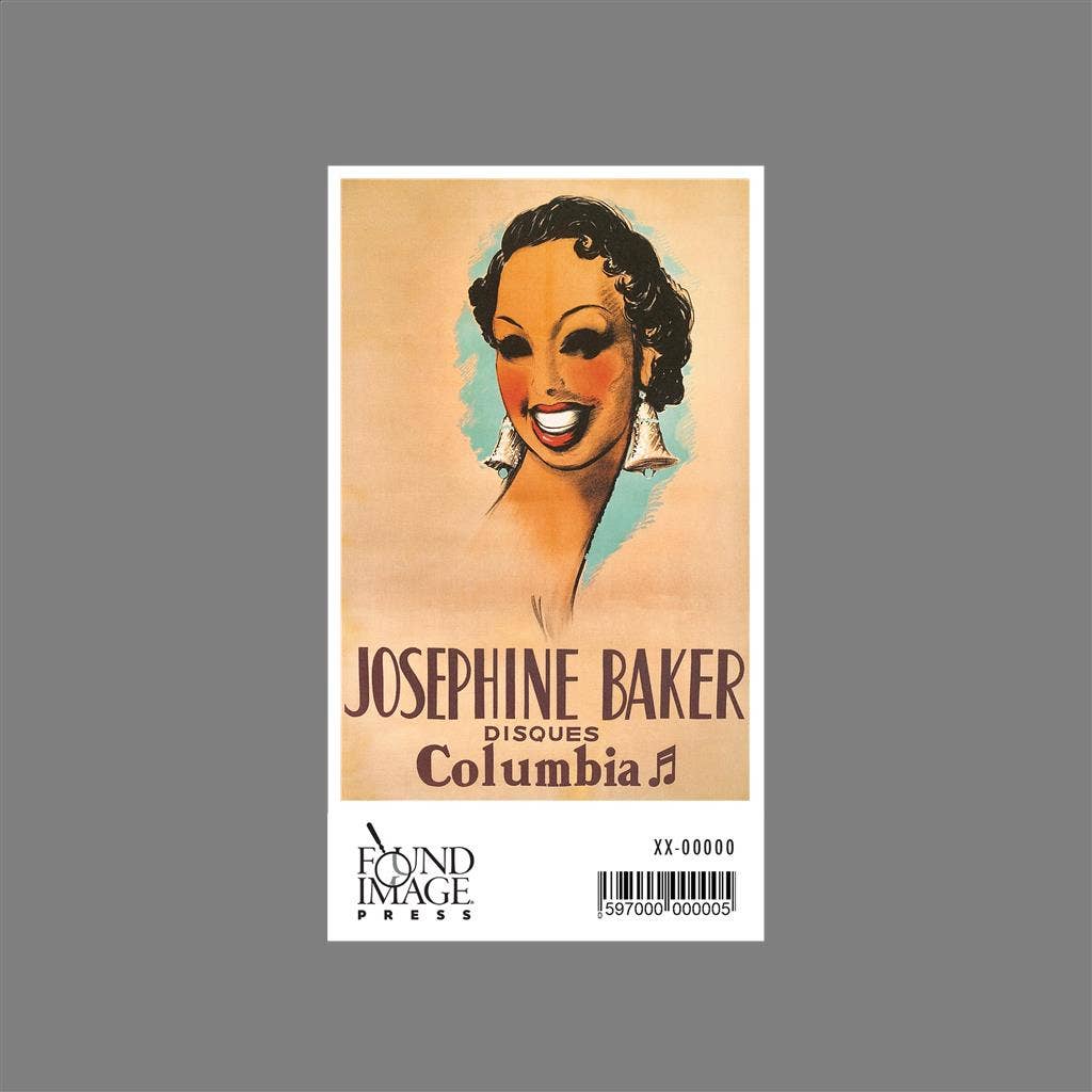 Josephine Baker Record Advertisement Sticker
