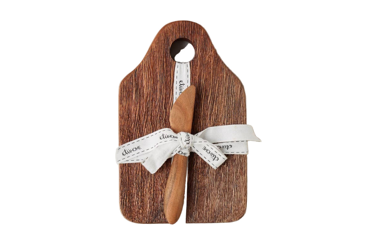 Small Dutch Cheese Board with Spreader - Natural