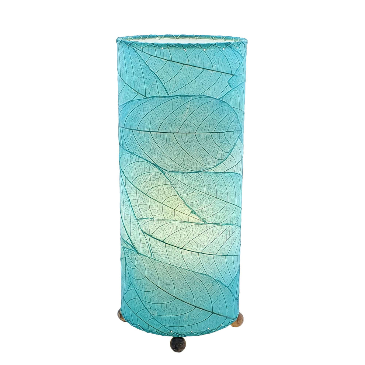 Cocoa Leaf Sea Blue Cylinder Lamp