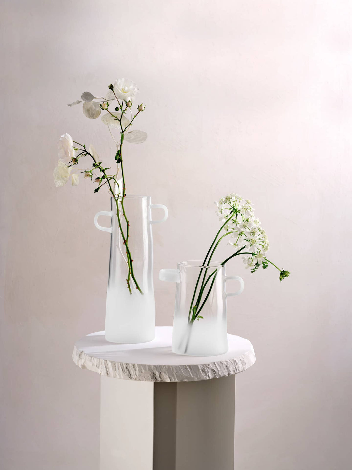 RAYU Glass Cylindrical Vases