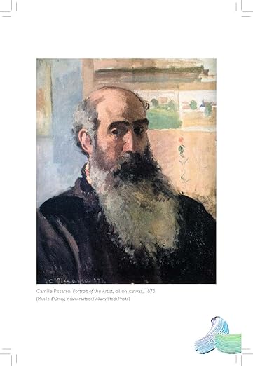 Portrait of a man with a beard by Camille Pissarro, displayed on a white background.