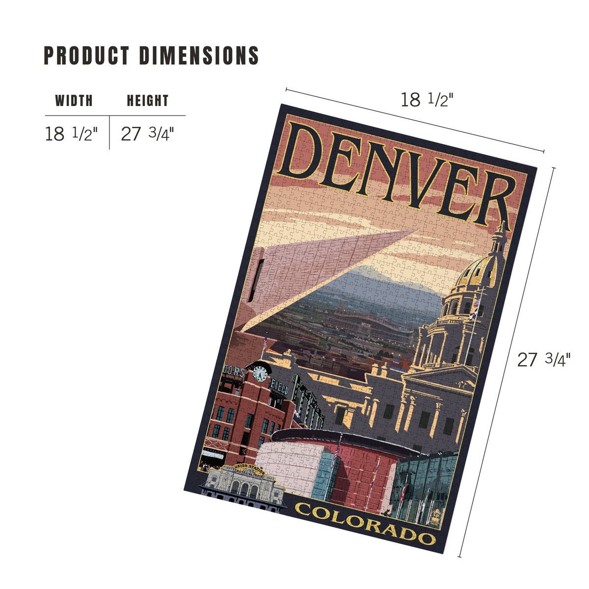 Denver, Colorado, Skyline View 1000 Piece Puzzle