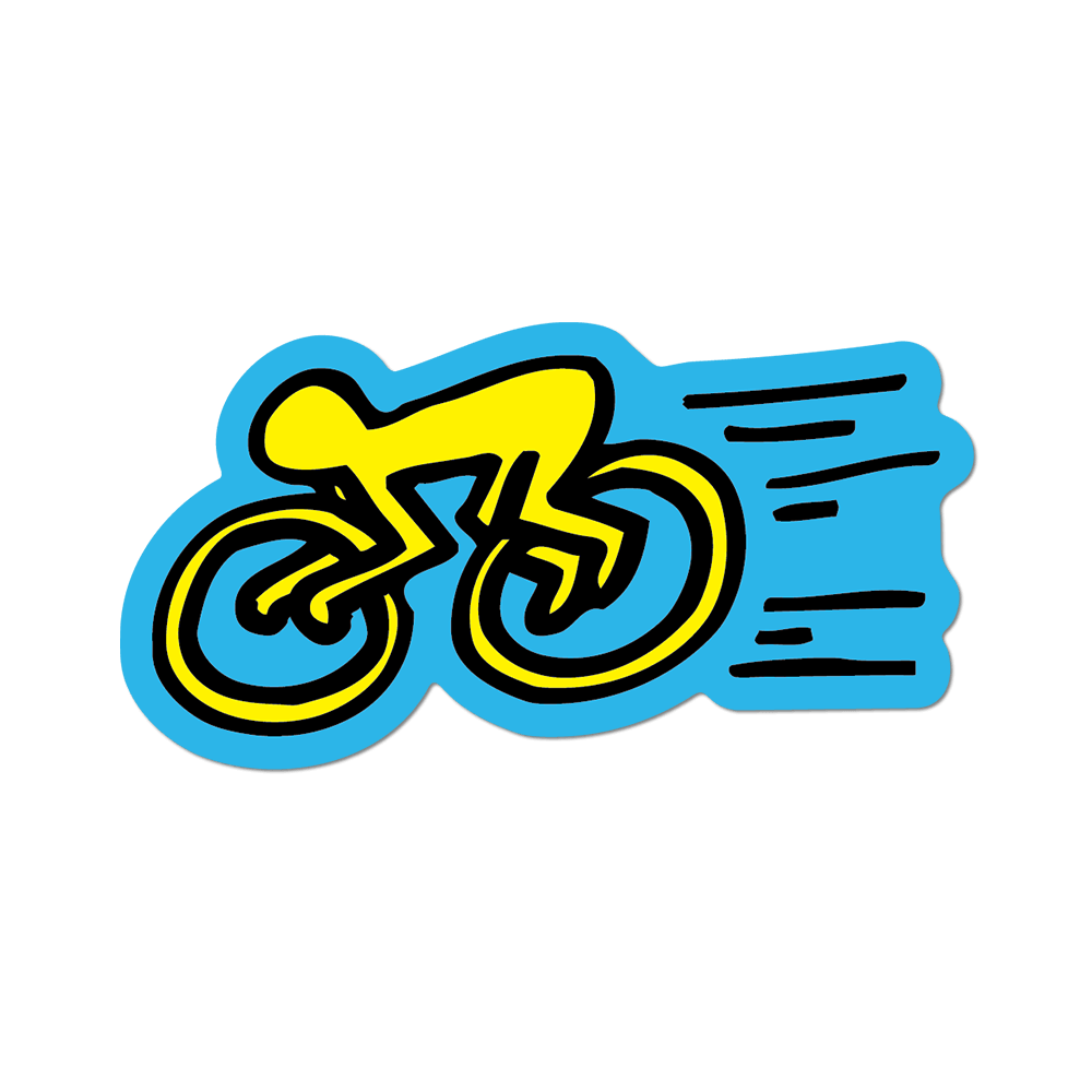 Cyclist by Keith Haring Sticker