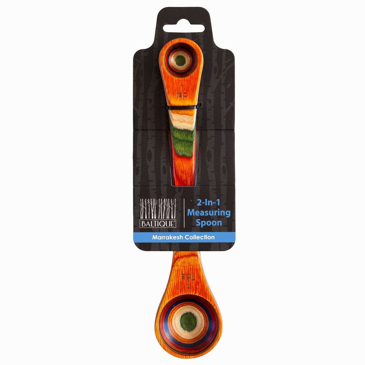 Baltique® Marrakesh Colorful Wooden 2-in-1 Measuring Spoon