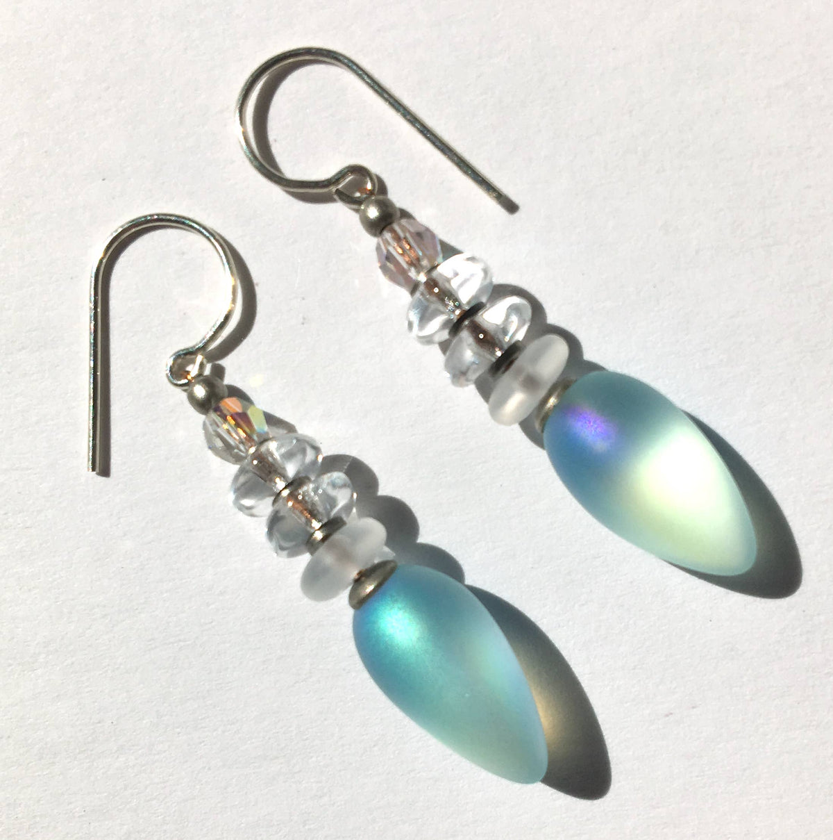 Tango Earrings in Frosted Aqua
