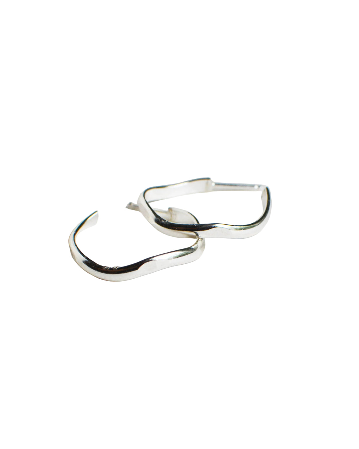 Silver Heli Hoops