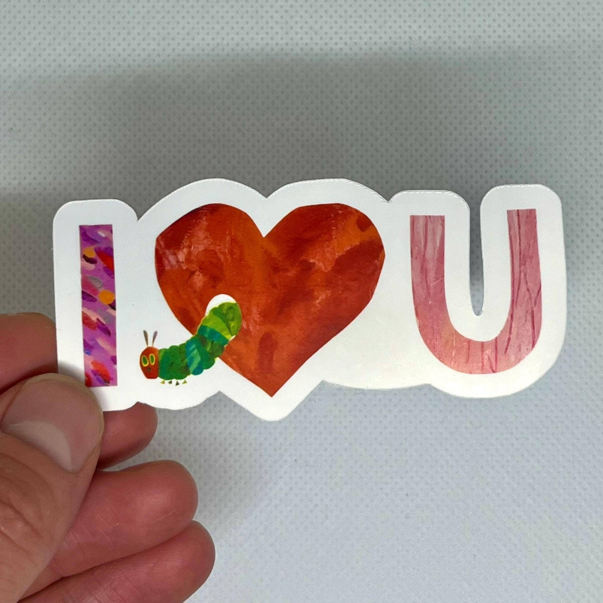 The Very Hungry Caterpillar I Heart You Waterproof Sticker