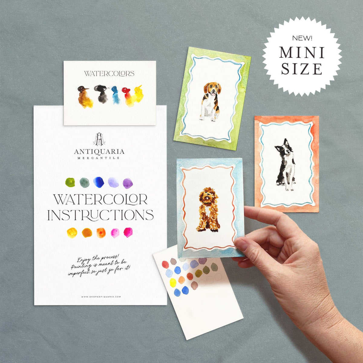 Mini Watercolor Painting Kit: Dogs