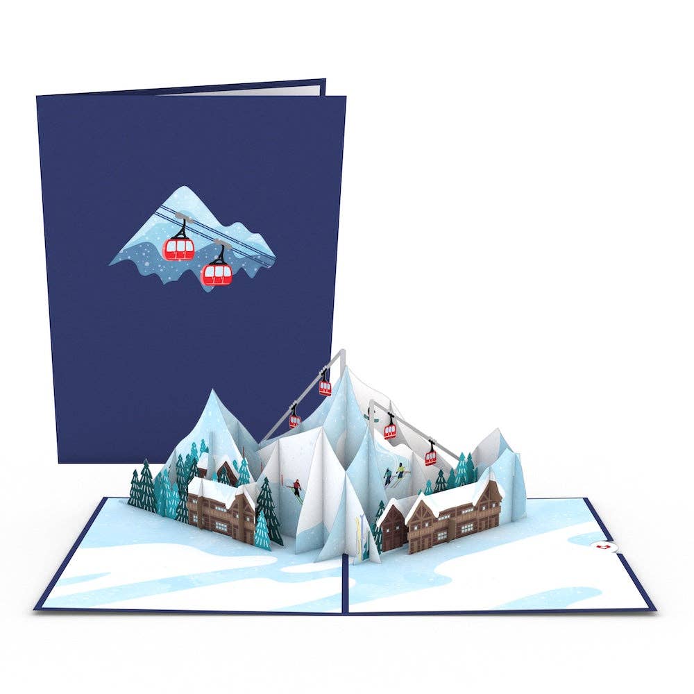 Ski Village Pop Up Card