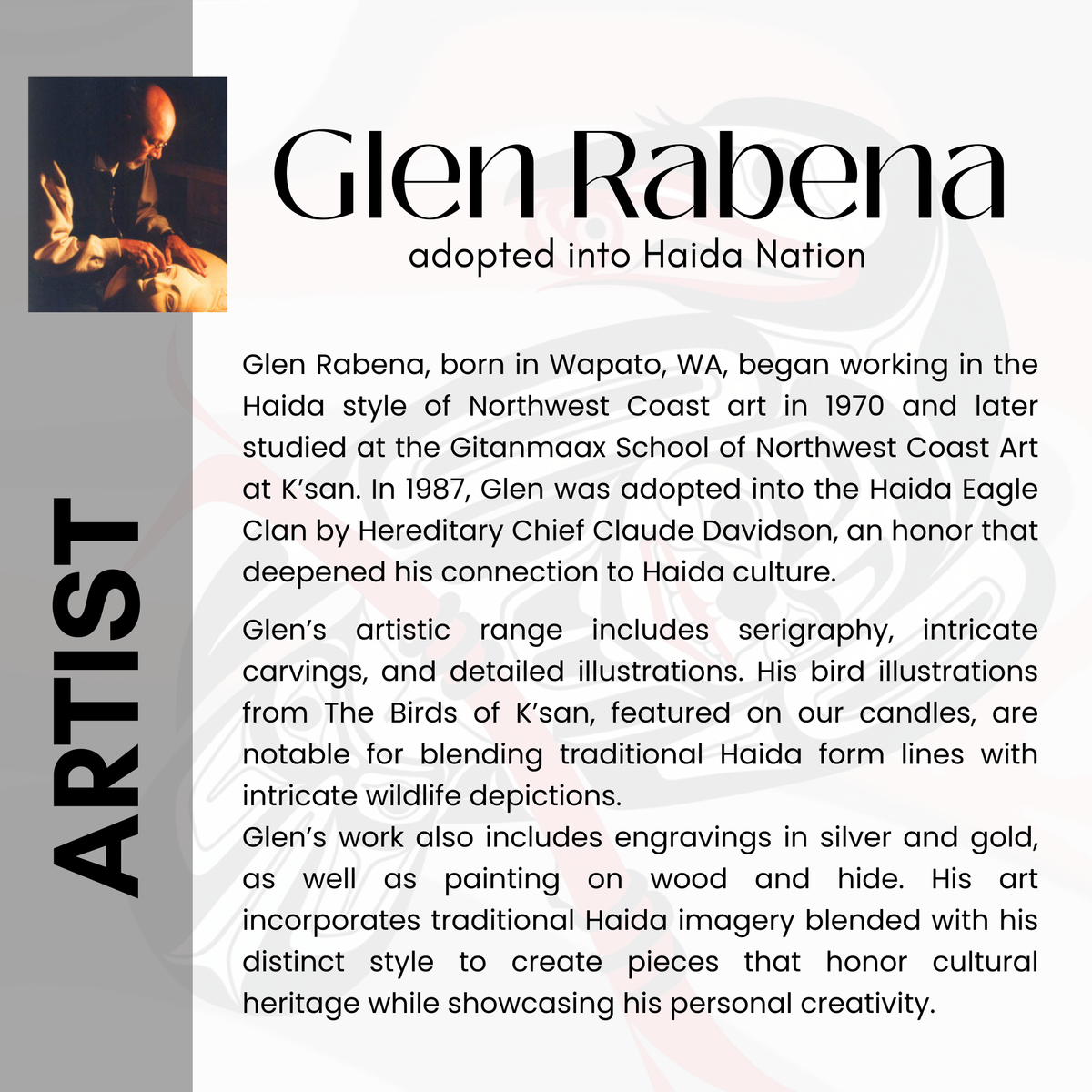 Indigenous Art Essential Oil Candle | Raven