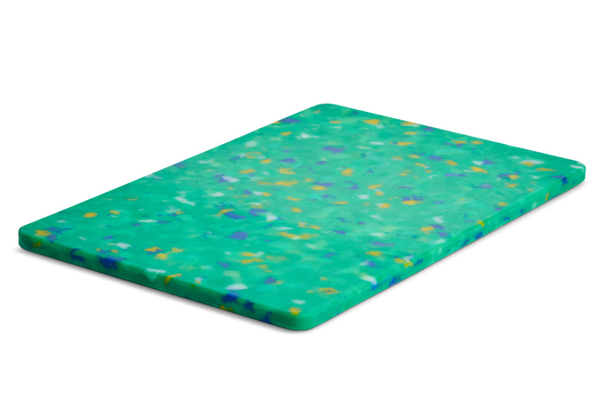 Recycled Plastic Cutting Board Small Green Confetti