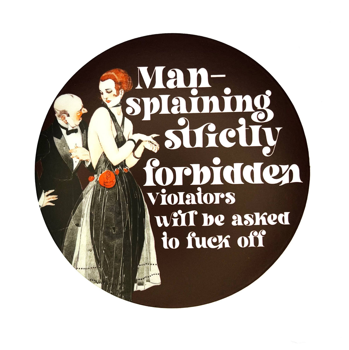 Mansplaining Forbidden Vinyl Sticker