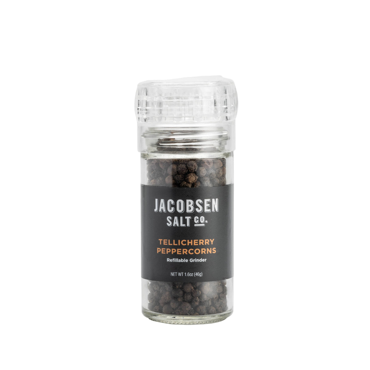 Tellicherry Peppercorn Grinder - Glass Pepper Grinder