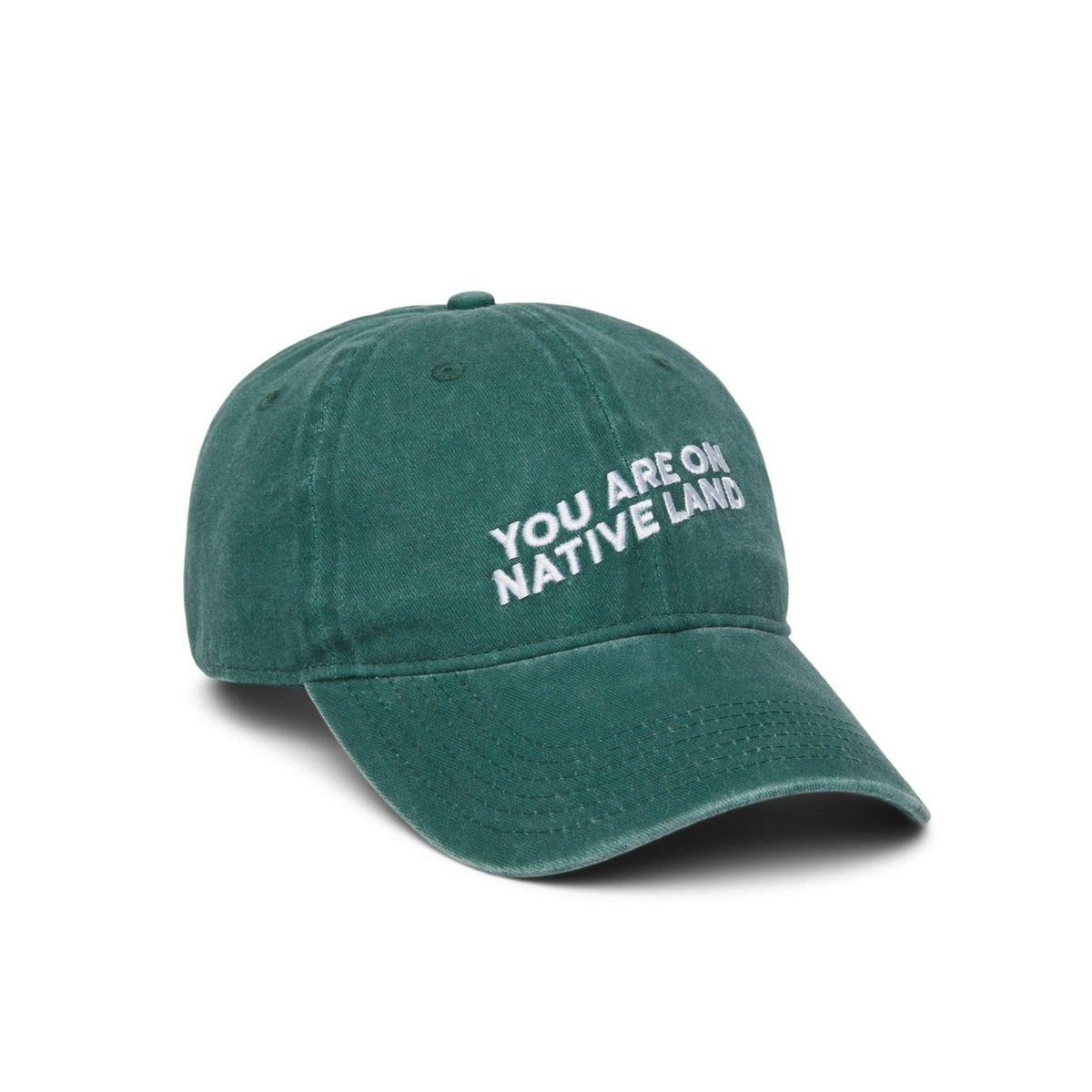 'You Are On Native Land' Dark Green Hat
