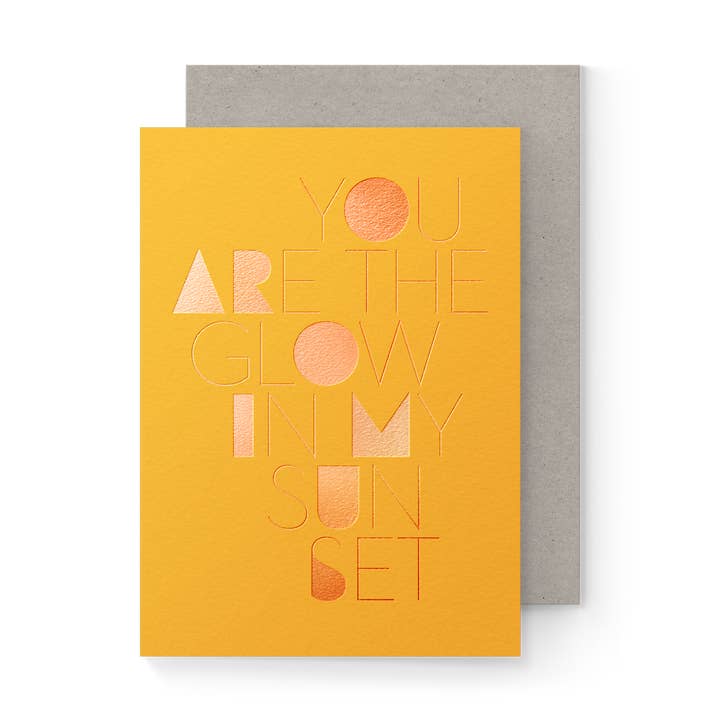 Glow Sunset Folded Card