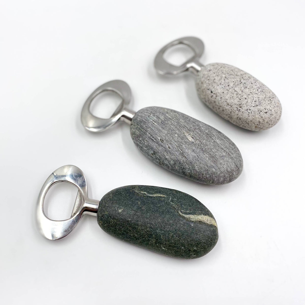 Nature-Inspired Stainless Steel Stone Bottle Opener