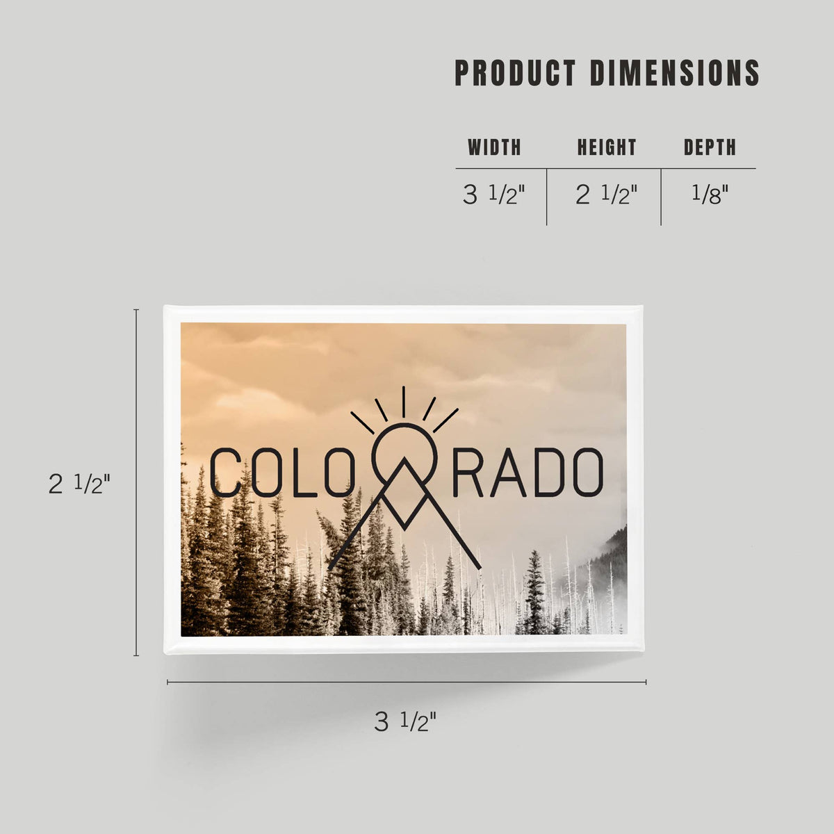 Colorado Badge & Photo Geometric Magnet
