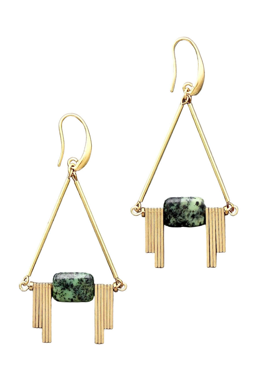 Geometric Artdeco Jasper Earrings