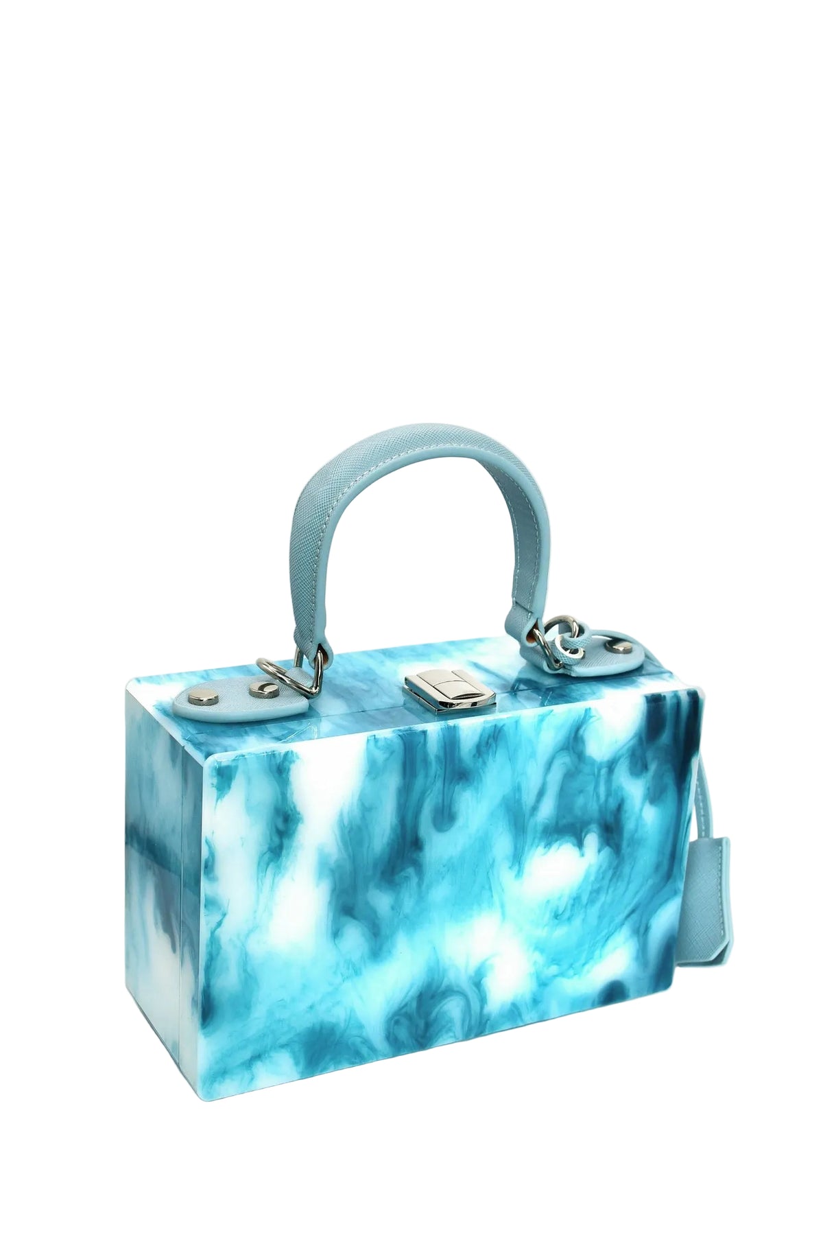 Light Blue Cloudy Box Bag
