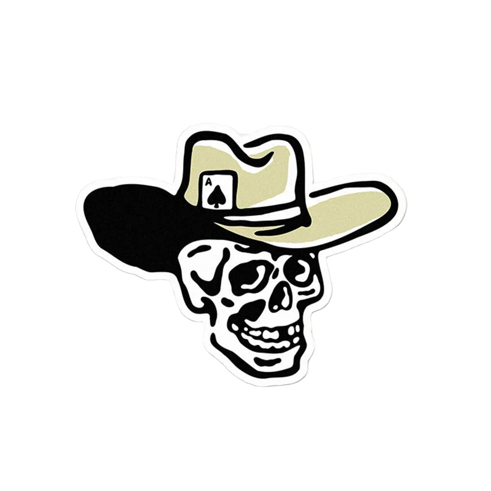Cowboy Skull Vinyl Sticker
