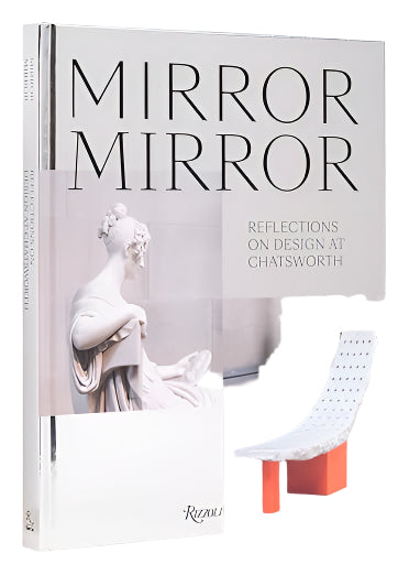Book titled 'Mirror Mirror' by Rizzoli Electa with a statue and interior design elements on the cover.