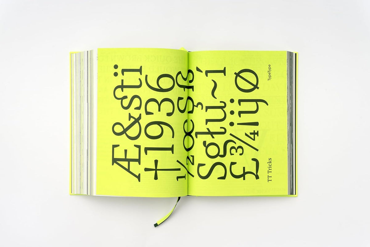 Chartreuse pages with black text.