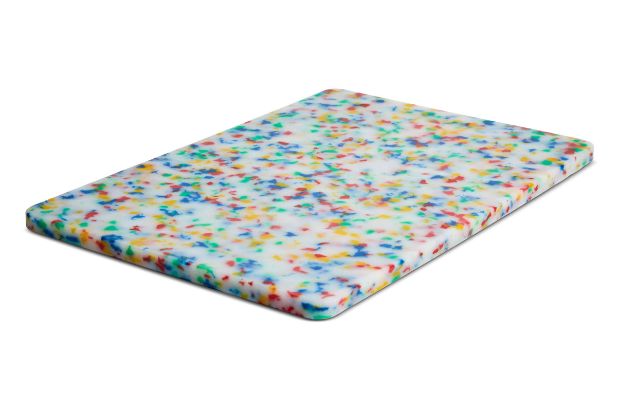Recycled Plastic Cutting Board - Large Confetti