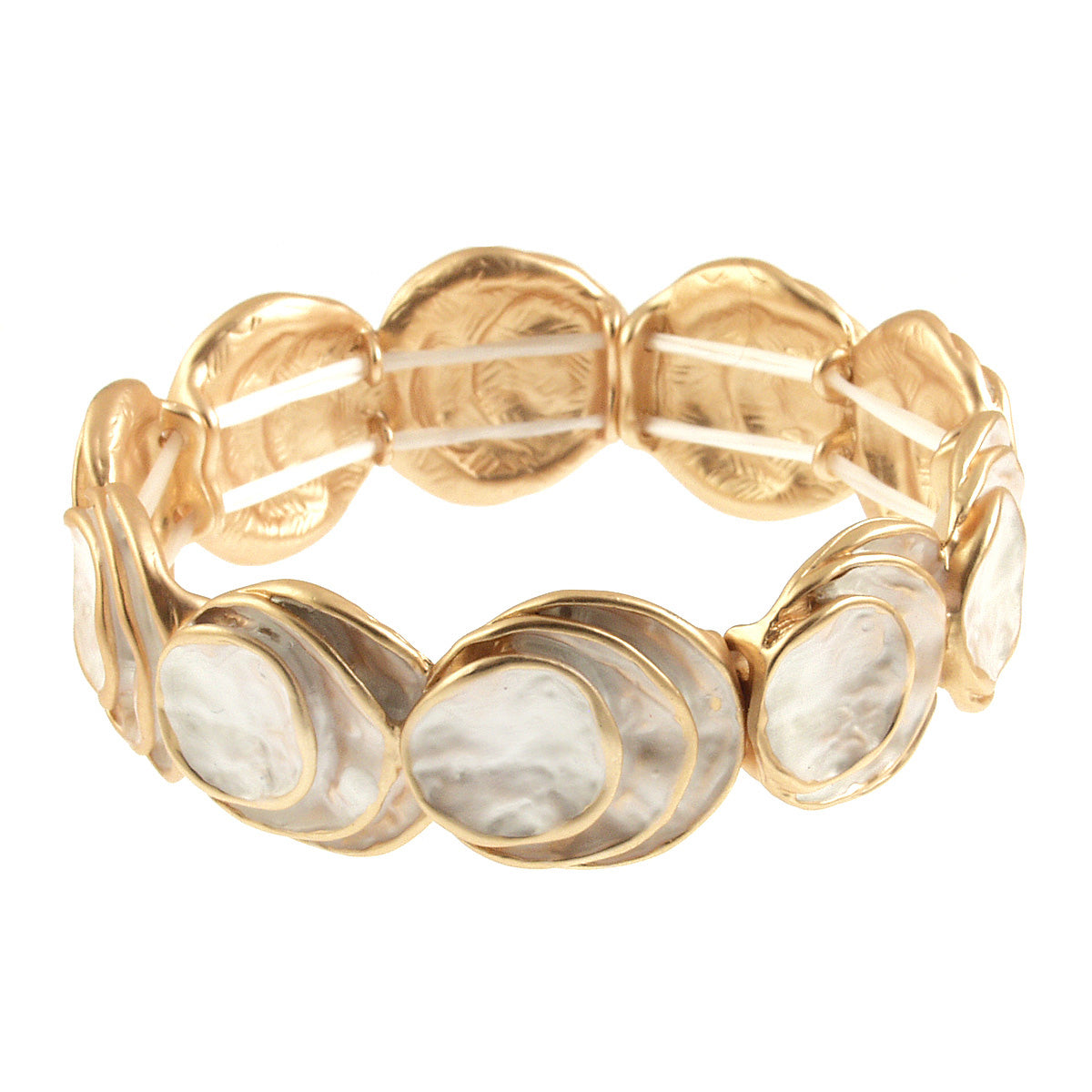 Stacked Circle Layered Stretch Bracelet