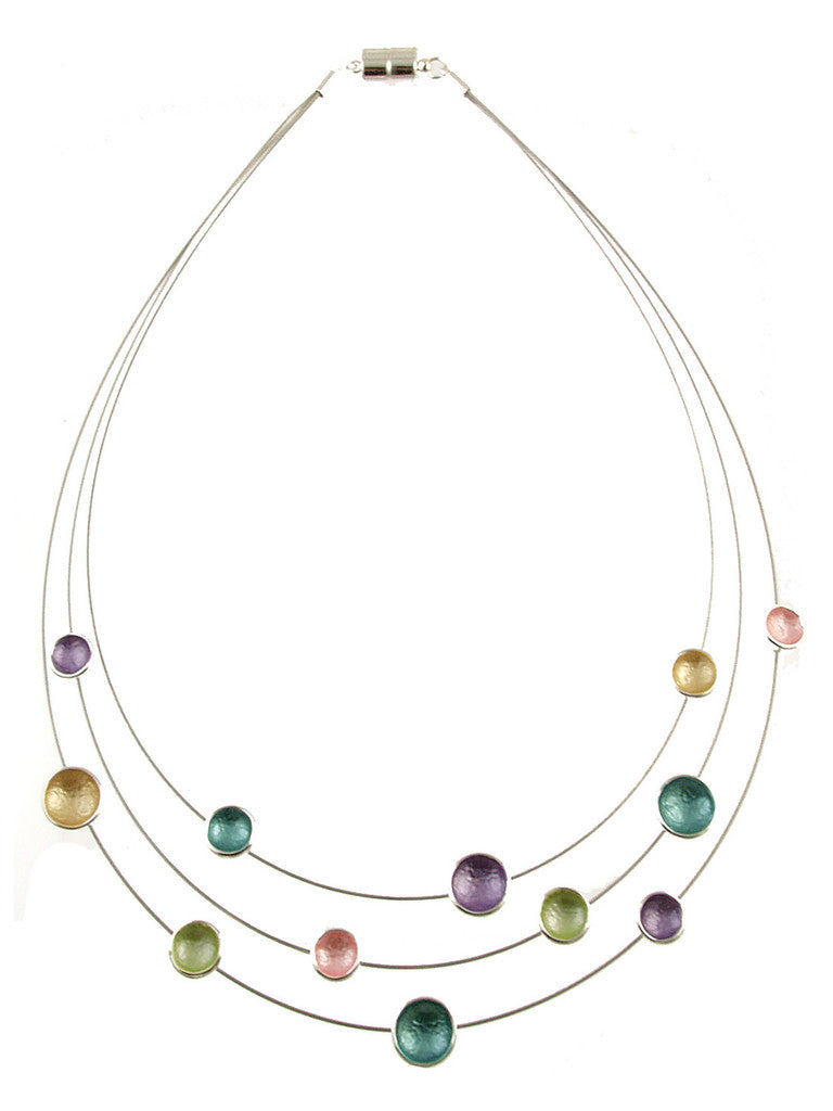 Pastel Rainbow Dot Necklace