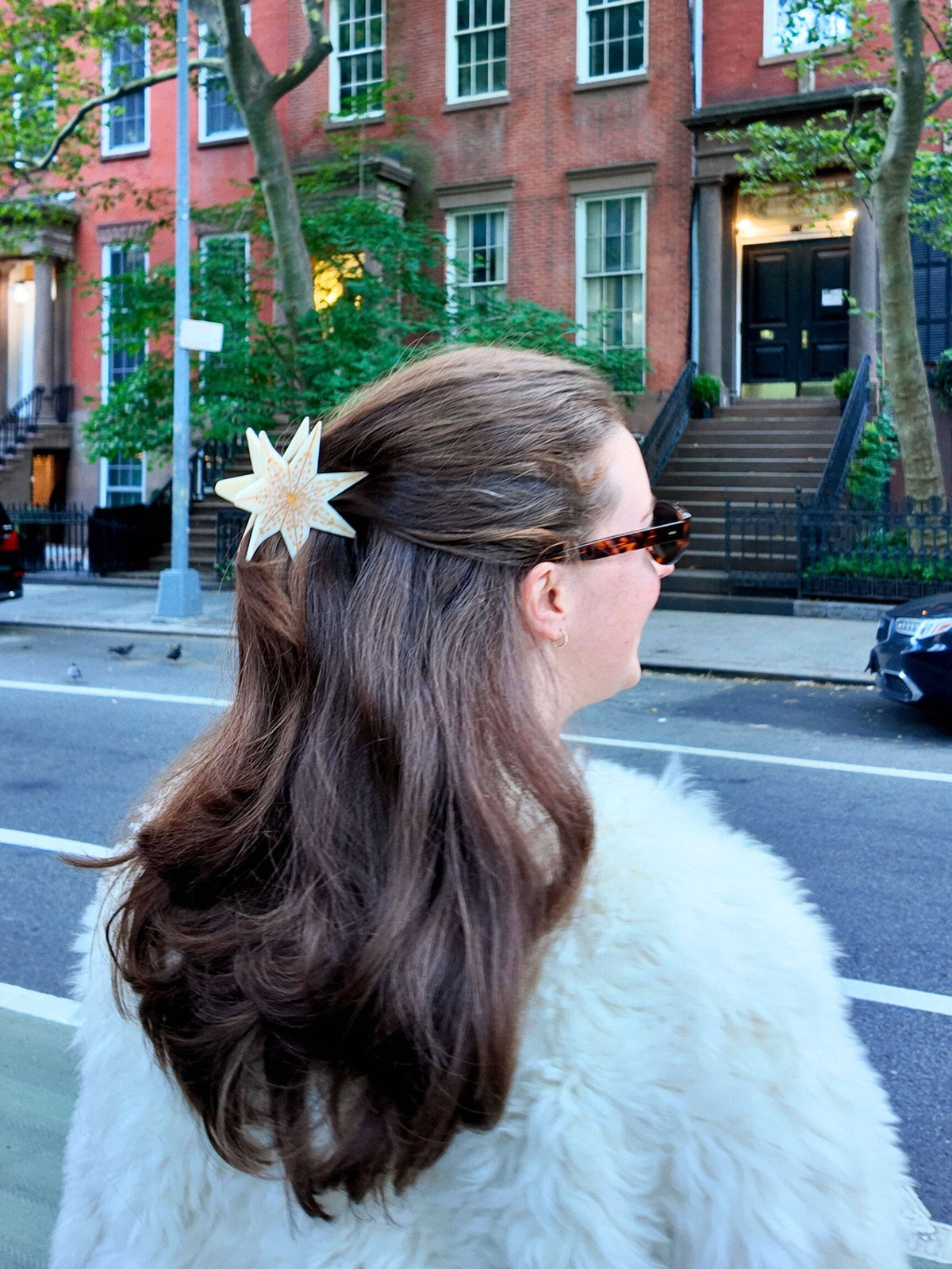 Hand-painted Celestial Star Claw Hair Clip | Eco-Friendly