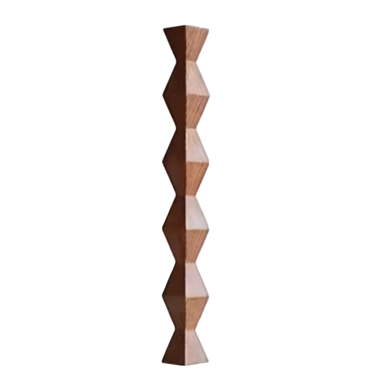 Brancusi Series The Endless Column Handmade Wood Sculpture