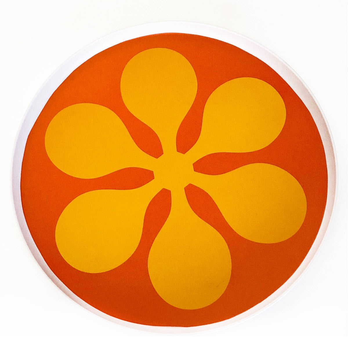 Modfest Melamine Dinner Plates - Set of 4 - Orange