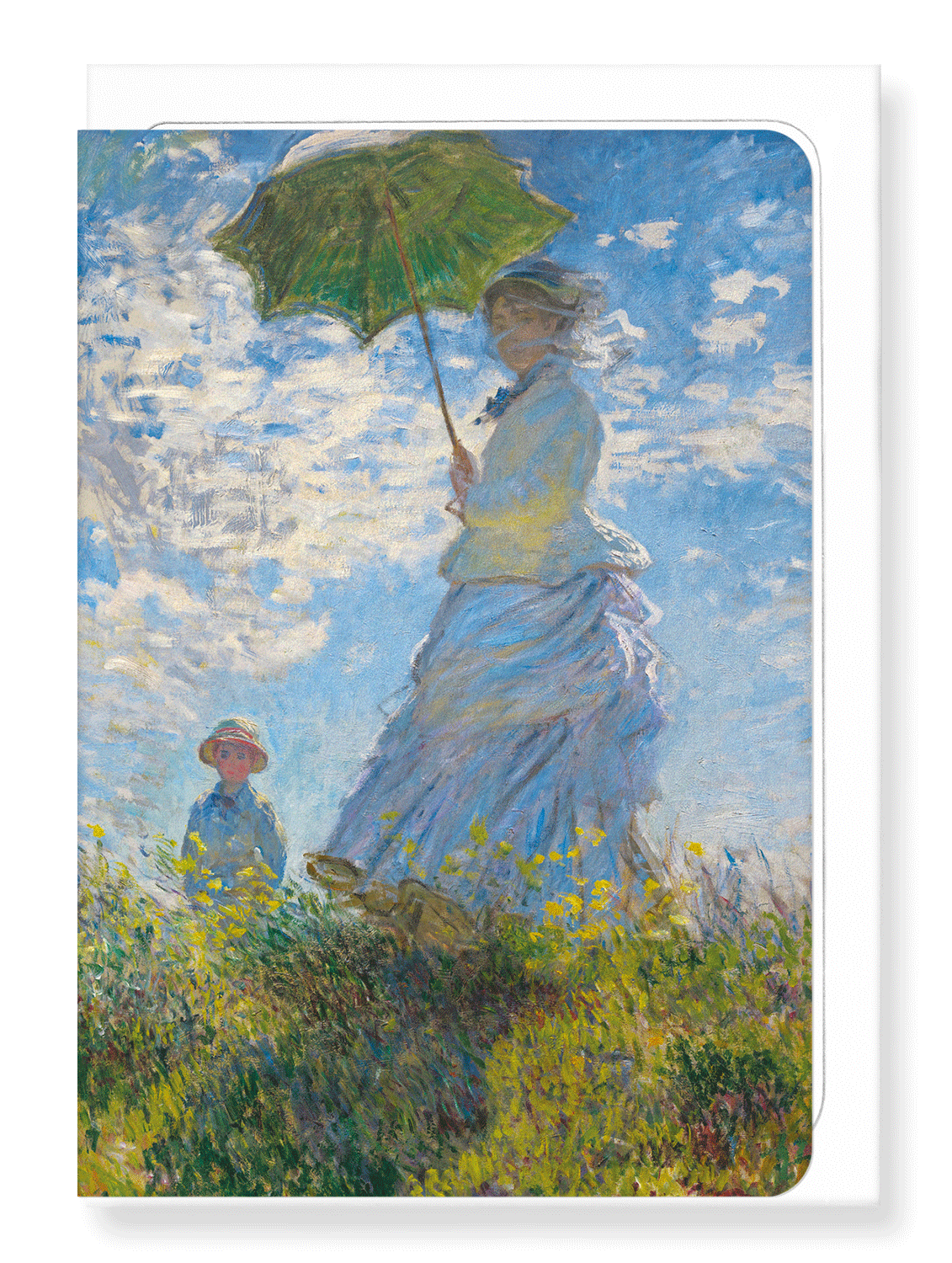 Lady with Parasol by Monet Individual Card