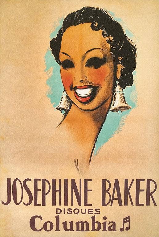 Josephine Baker Record Advertisement Sticker