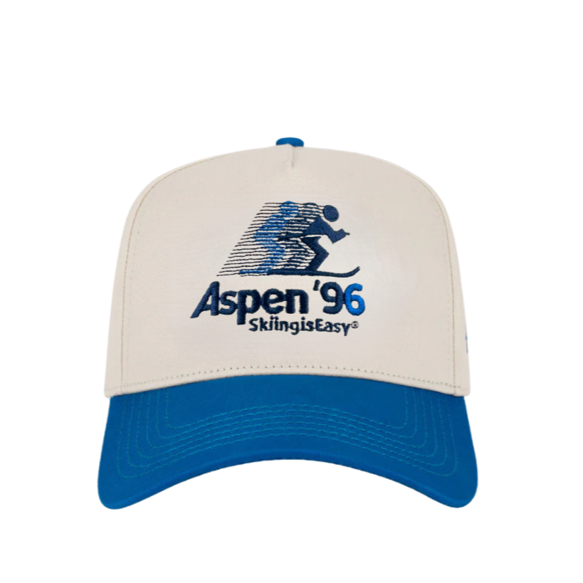 Aspen '96 Blue Cream Hat