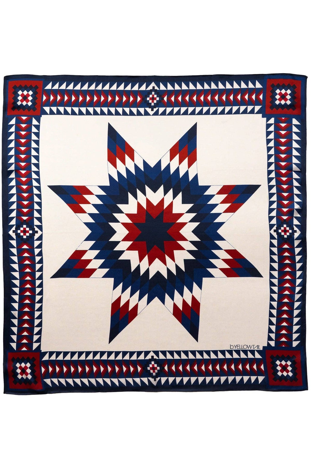 Freedom Star Silk Scarf - White